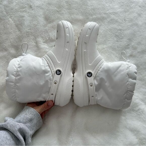 CROCS Classic Lined Neo Puff Boots White Women’s Size 10 - Picture 11 of 11
